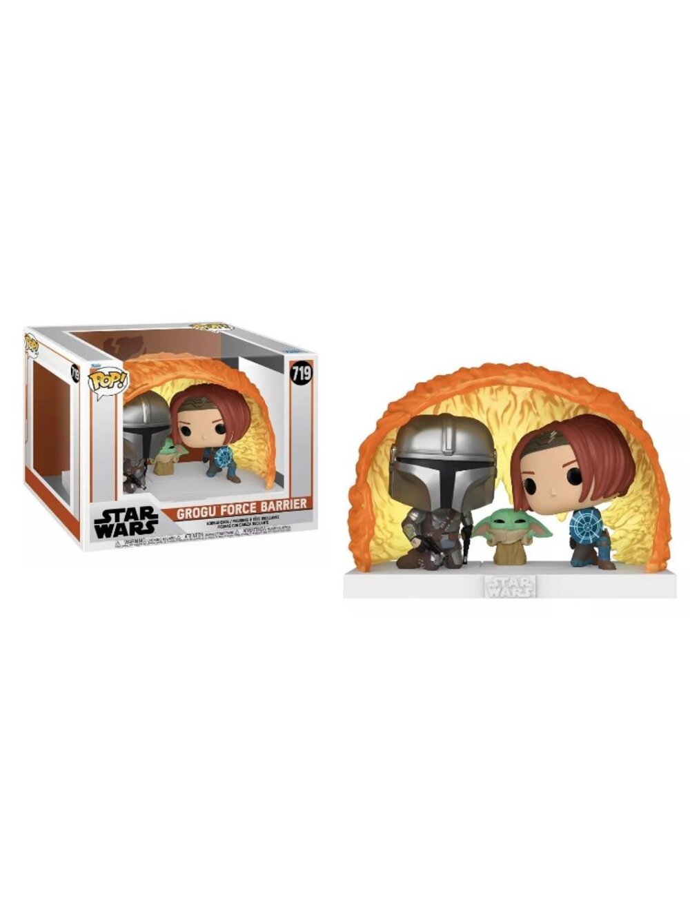 Funko Pop Star Wars Mandalorian Grogu Force Barrier Trio Vinyl Figure 719 READ